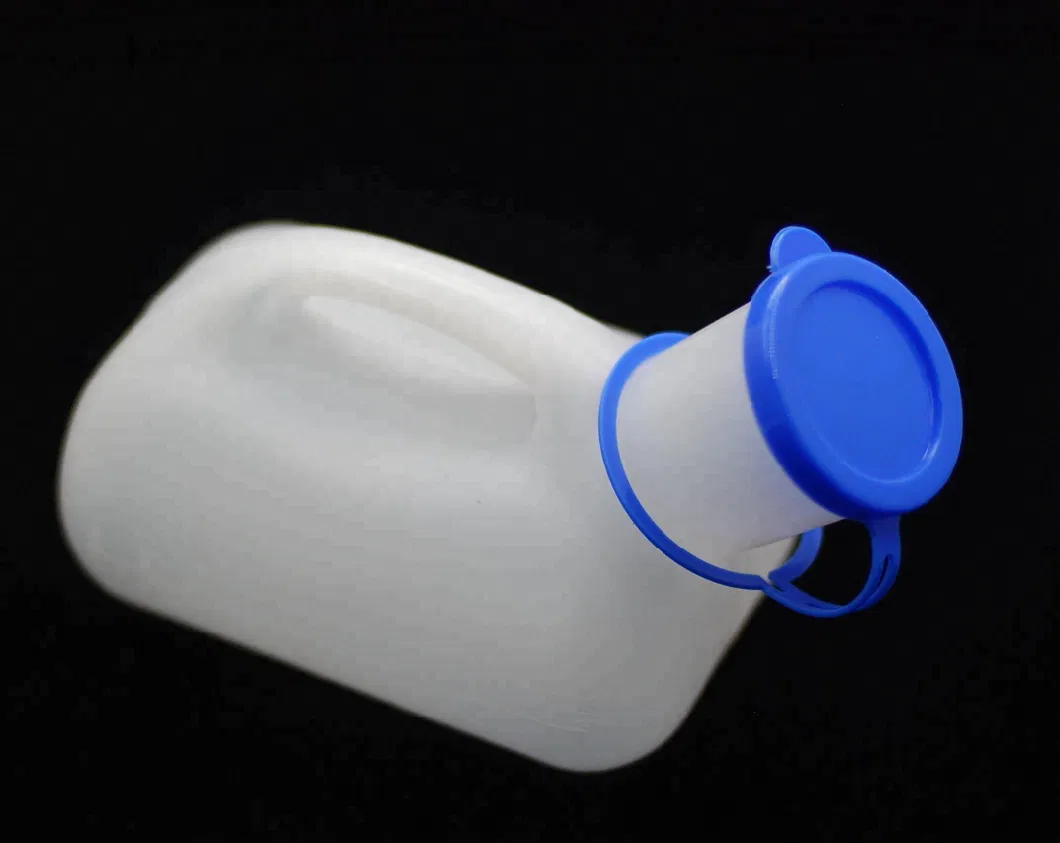 Disposable Hospital Male White Plastic Urinal Bottle with Cap Cover