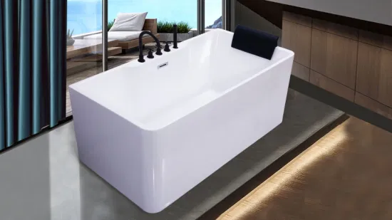 Factory Produce Fashion Acrylic Solid Surface Bathtub Freestanding SPA Bathtub