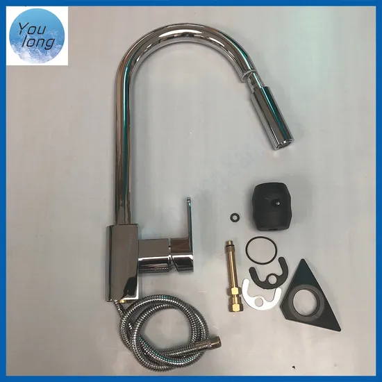 Water Tap Single Handle Sink Faucet Brass Pull out Kitchen Mixer 