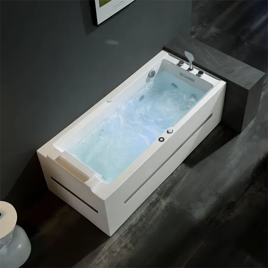 Modern White Freestanding Bathtub Whirlpool Jacuzzis Factory Design for Hotels Villas Home 