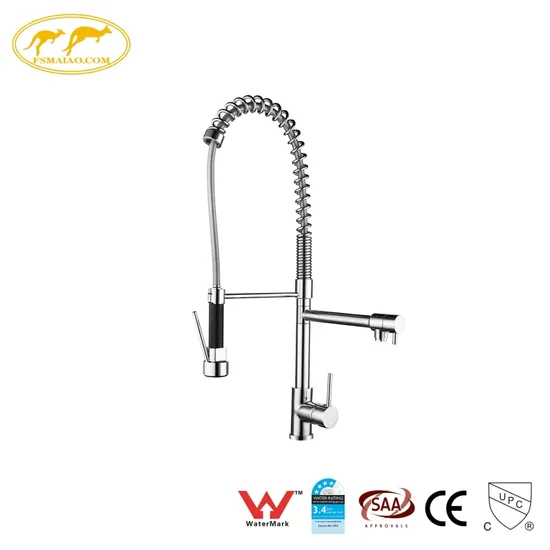 Watermark and Wels Standard Brass Pull Down System Ceramic Cartridge Kitchen Mixer 
