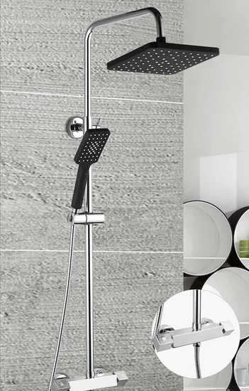 Tower Bathroom Wall Mounted Stainless Steel Body Massage Jets Handheld Shower Spray Top Head Single Lever Mixer Water System Shower Column Accessories Shower 