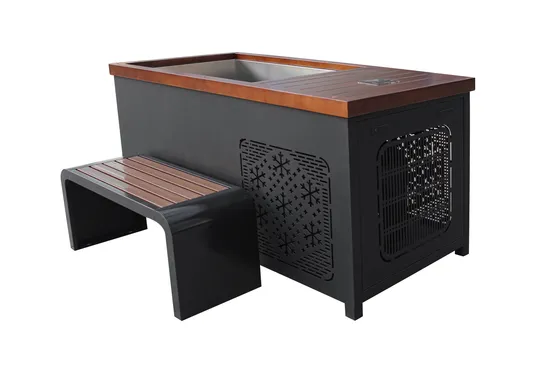 Newest Outdoor Wooden Cold Plunge Ice Bath Tub with Water Chiller Machine 