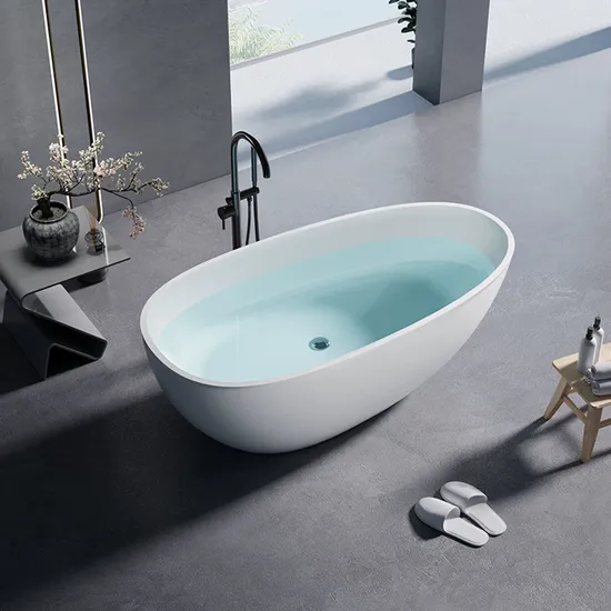 Factory Hot Sale Modern Phantom Pearl Freestanding Pure Acrylic Stone SPA Bathroom Bathtub Hot Tub for Hotel and Family 