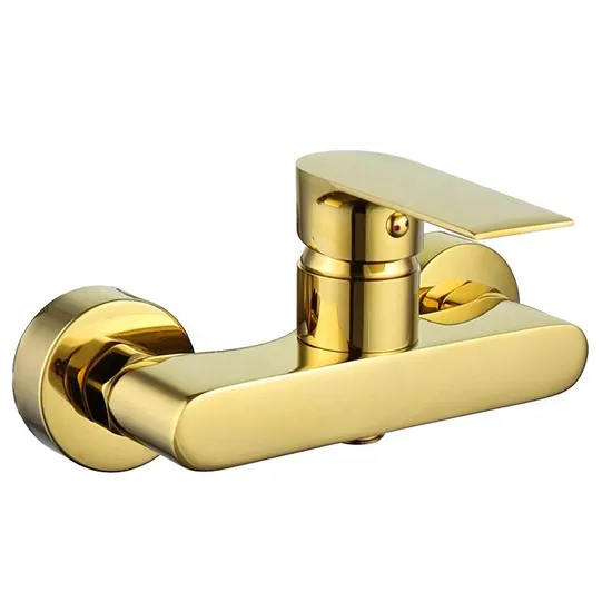 Brushed Gold Bathroom Bath Shower Faucet Mixer Fixture Plumbing Na9113