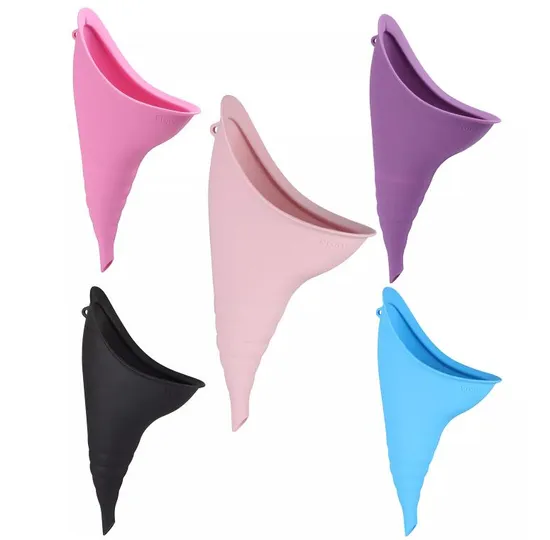 Silicone Urine Collector for Women Reusable Female Urinal Portable Urination Device Emergency PEE Funnel for Outdoor 