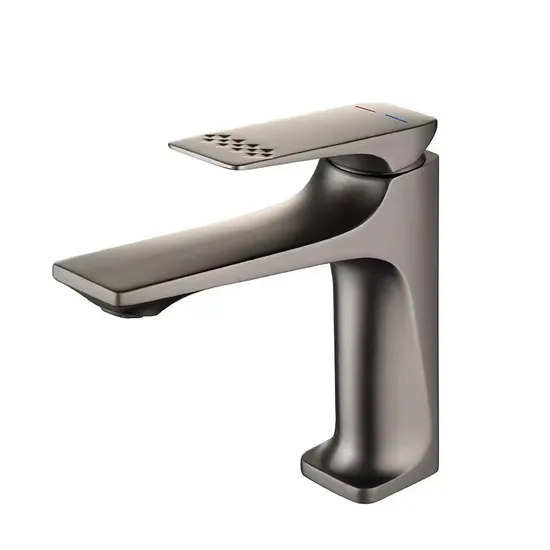 Sanitary Ware Single Lever Square Basin Faucet Brass Basin Mixer 