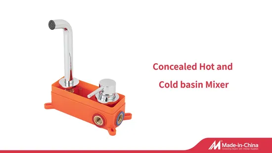 Contemporary Style Solid Brass Chrome Finished Concealed Basin Mixer 