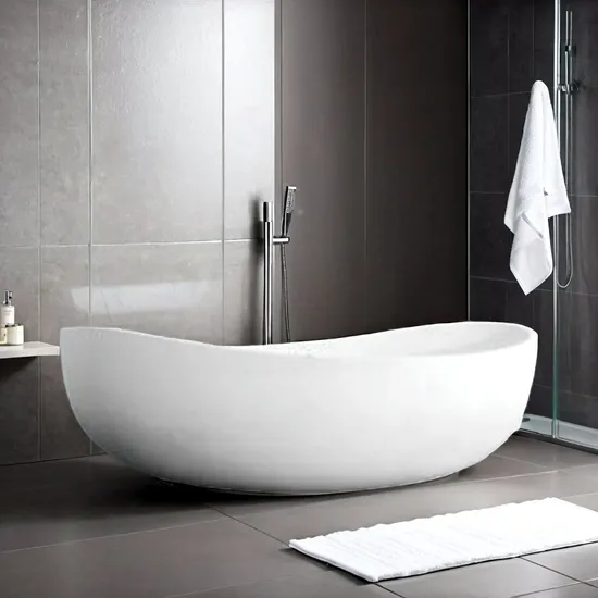 Freestanding Resin Artificial Stone Bathtub Acrylic Bathtub Solid Surface Bathtub 