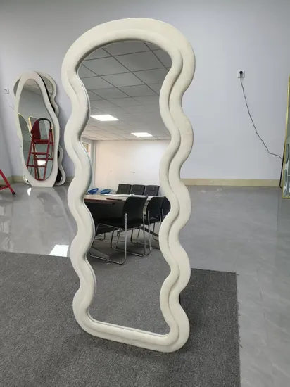 Soft Framed Floor Standing Wave Mirror Customized Mirror for Home 