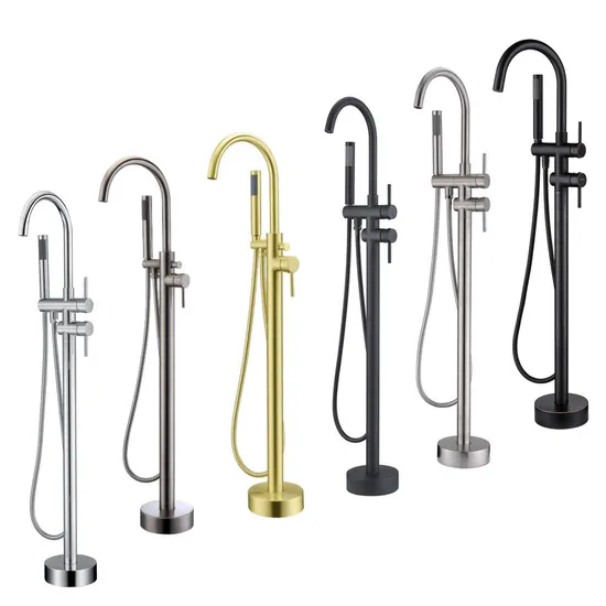 10 Years Guarantee Free Standing Tub Filler Mixer Brass Bathtub Faucet 